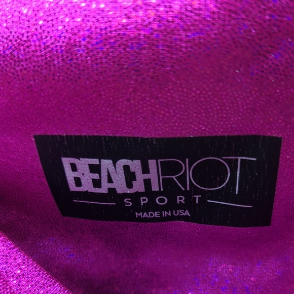 Beach Riot X Revolve Hologram Shine Legging in Neon Pink Women's Size XS - Picture 2 of 5